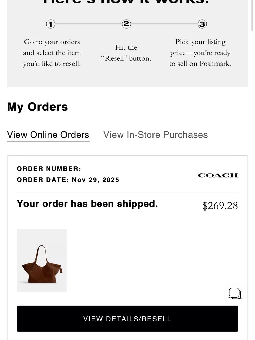 NWOT Coach Gramercy Tote - Picture 7 of 8